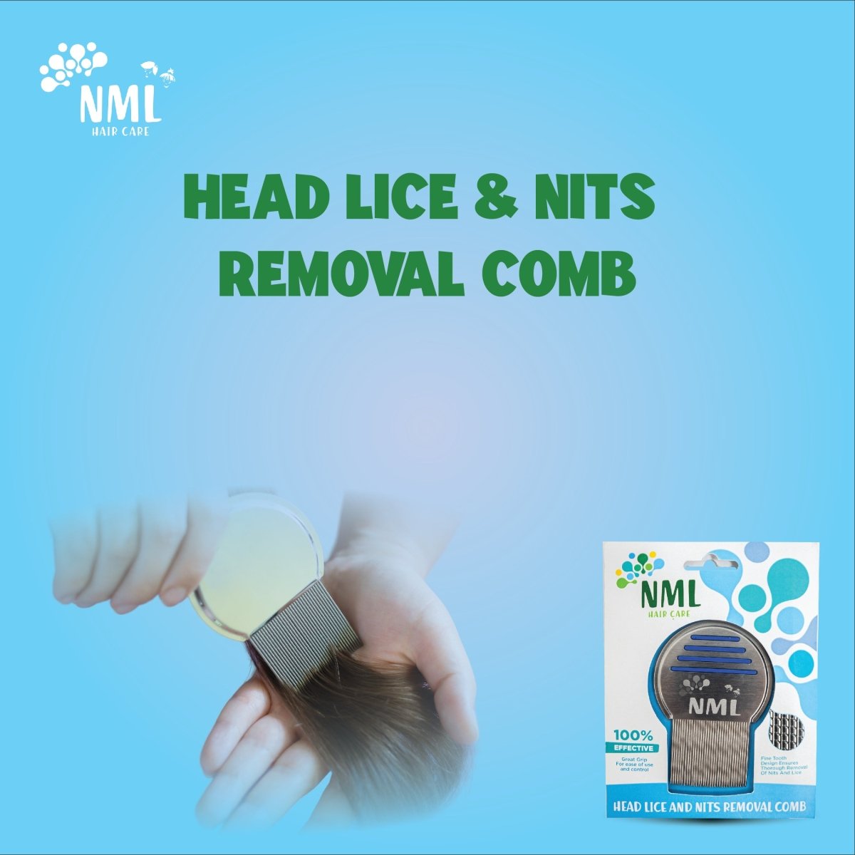 Head Lice Nit Removal Comb - No More Lice