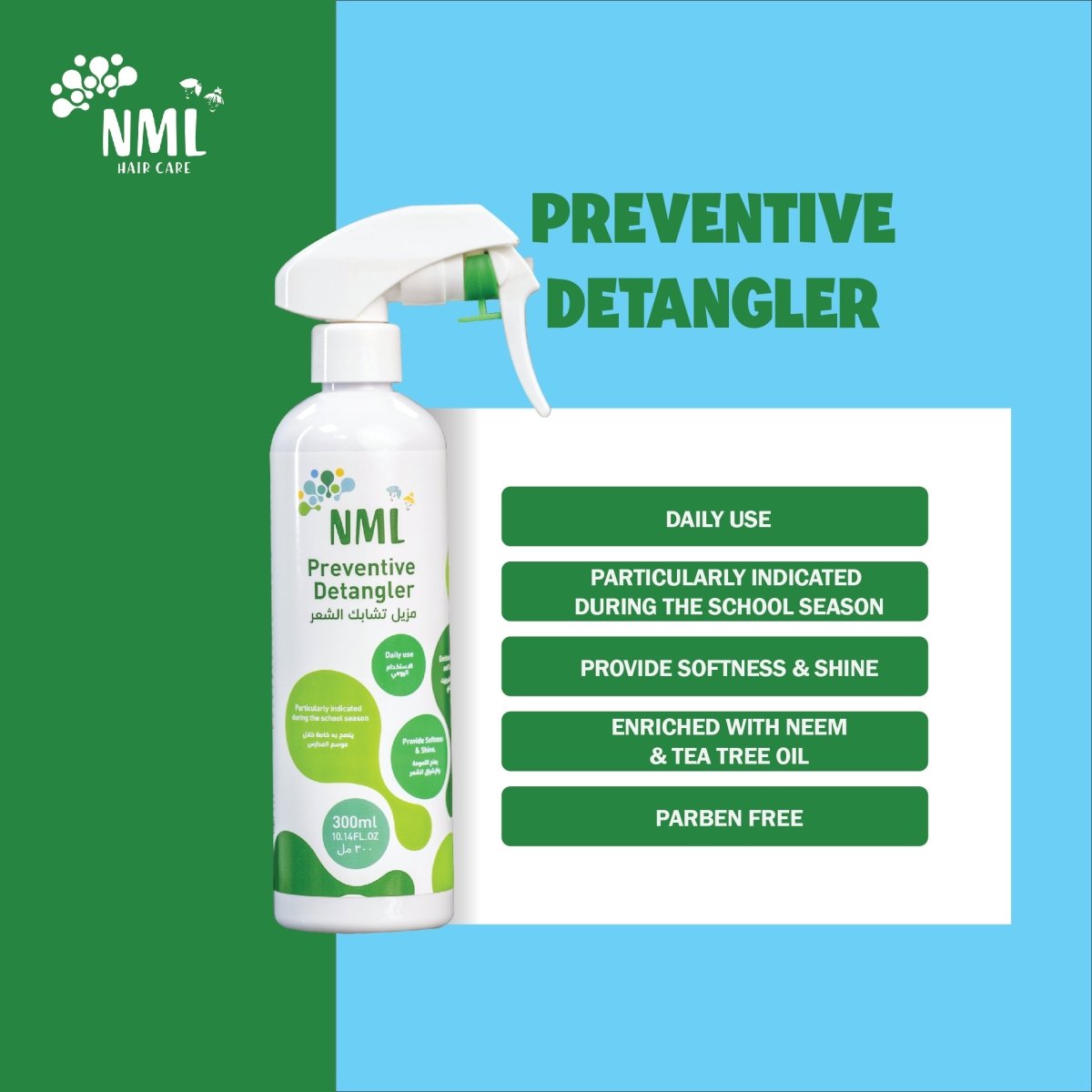 Paraben Free - Lice Infestation Preventive Detangler - No More Lice